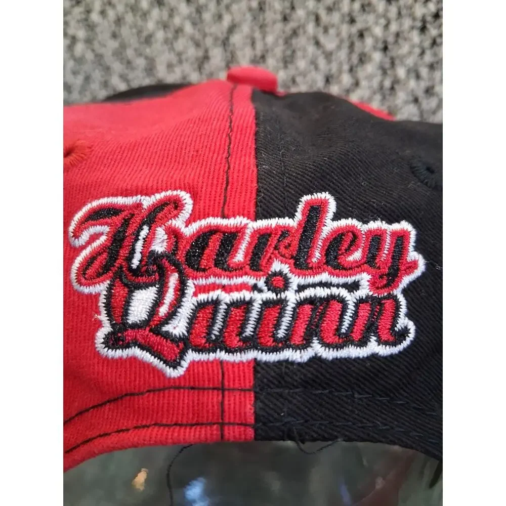 Harley Quinn Rhinestone Half Split Diamond Baseball Cap Snapback Hat DC COMICS